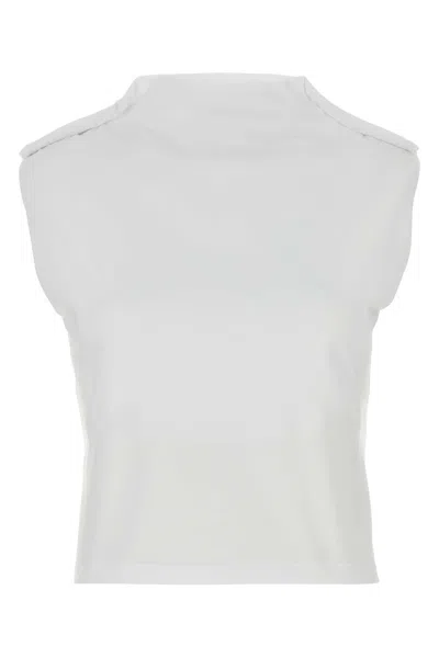 ARMARIUM ARMARIUM WHITE STRETCH COTTON GLENDA TOP