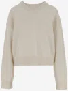 Armarium Stretch V-neck Cashmere Sweater In Gold