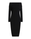 Armarium Woman Midi Dress Black Size S Virgin Wool, Polyamide, Elastane In Black