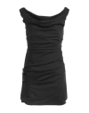 Armarium Woman Mini Dress Black Size 8 Wool In Black