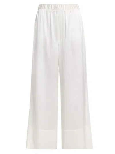 Armarium Women's Kay Silk Wide-leg Pants In Off White