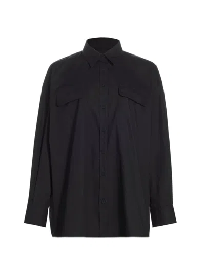 Armarium Women's Leo Cotton Button-front Shirt In Black