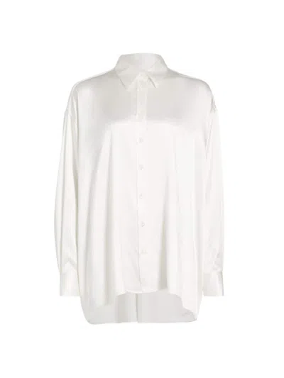 Armarium Women's Leo Silk Button-front Shirt In Off White