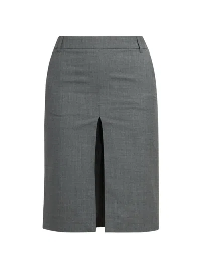 Armarium Women's Slit Wool Pencil Skirt In Grey