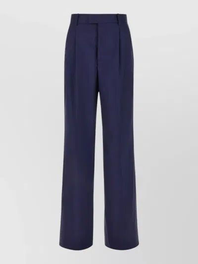 Armarium Wool Giorgia Tailored Pants Pleated Design In Blue