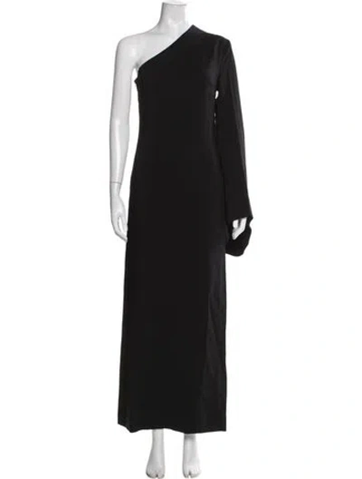 Pre-owned Armarium Wool Long Dress W/ Tags In Black