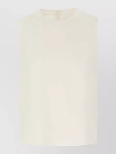 Armarium Wool Top Round Neck Sleeveless Cut In Multi