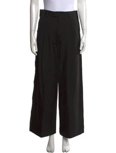 Pre-owned Armarium Wool Wide Leg Pants In Black
