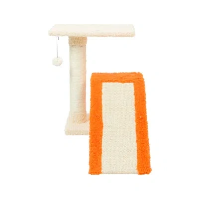 Armarkat 21" Classic Real Wood Cat Tree In Beige,orange