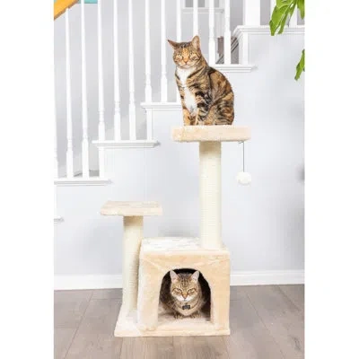 Armarkat 32" Classic Real Wood Cat Tree In Beige