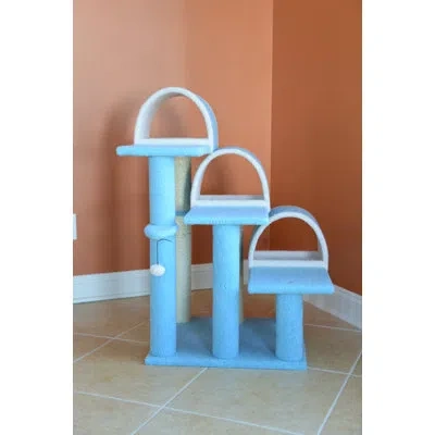 Armarkat 38" Real Wood Cat Tree In Sky Blue