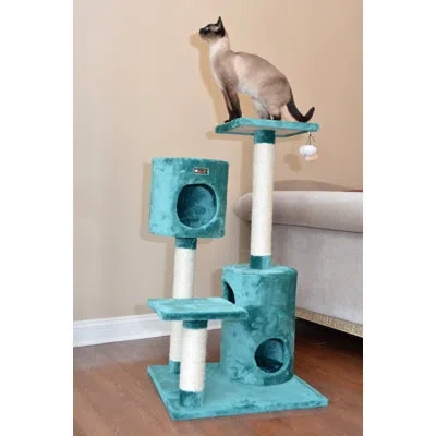 Armarkat 43" Classic Real Wood Cat Tree In Dark Green