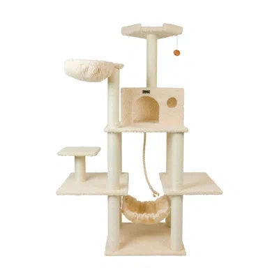 Armarkat 69" Real Wood Cat Tree In Beige