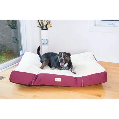 Armarkat Canvas With Plush Dog Mat For In-crate Or Out In Ivory & Burgundy