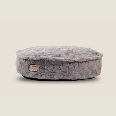 Armarkat Luxury Round Pet Bed With Thick Cushion, 25.6 Inch Large Washable Cat Bed - Gray-blue Plush Dog Bed 