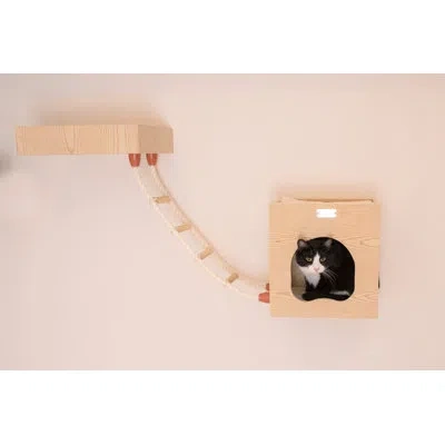 Armarkat Real Wood Wall Soft Ladder In Natural Beige