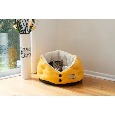 Armarkat Round Cat Bed In Gold