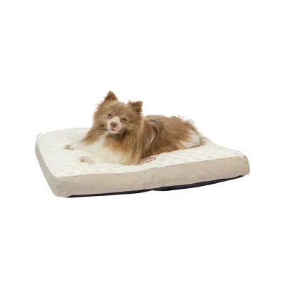 Armarkat Textured Dog Mat With Carry Handle In White;beige