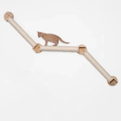 Armarkat Wall Shelf Series: Bridge Cat Post W2307 In Natural Beige