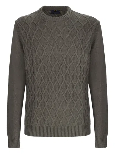 ARMATA DI MARE DIAMOND-PATTERN CABLE-KNIT SWEATER