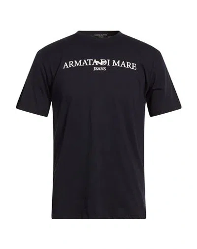 Armata Di Mare Jeans Man T-shirt Midnight Blue Size Xl Cotton In Black