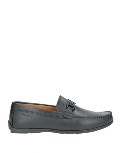 Armata Di Mare Man Loafers Black Size 8 Leather In Animal Print