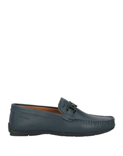 Armata Di Mare Man Loafers Navy Size 8 Leather In Blue