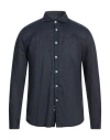 Armata Di Mare Man Shirt Midnight Blue Size 3xl Linen In Blue
