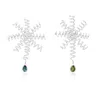 Armature Women's Green / Blue / Silver Blue Topaz And Green Tourmaline Starfish Earrings