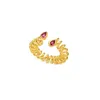 Armature Women's Pink / Purple / Gold Pink Tourmaline Curl Ring
