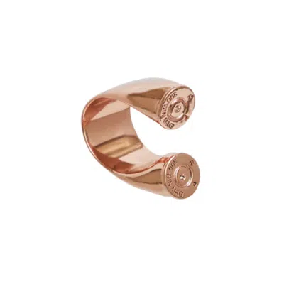 Armature Women's Rose Gold Chunky Double Bullet Ring