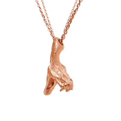 Armature Women's Rose Gold Diamond Snake Pendant