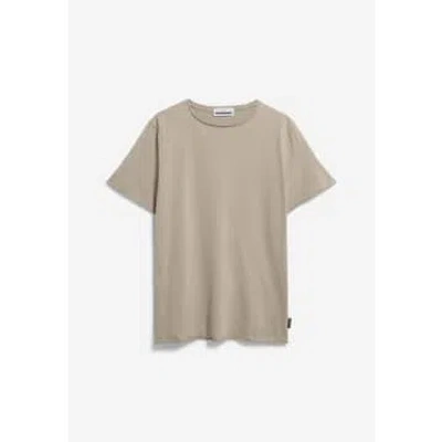 Armedangels Aamon Sand Stone Brushed T-shirt In Neutrals