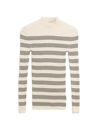 Armedangels Alaania Striped Ribbed Sweater In Neutral