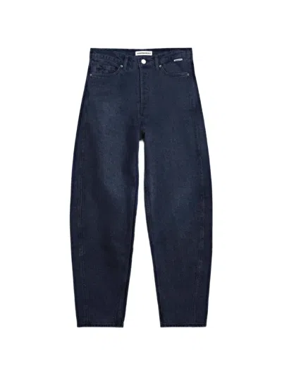 Armedangels Baarly High-waist Tapered Jeans In Blue