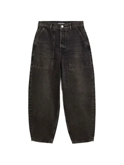 Armedangels Baarly Worker Ankle-length Tapered Jeans In Brown