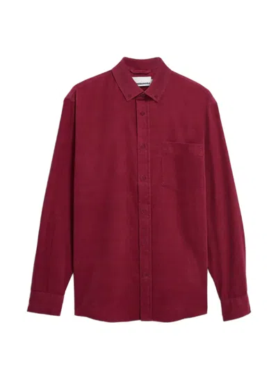 Armedangels Corduroy Long-sleeve Shirt In Red