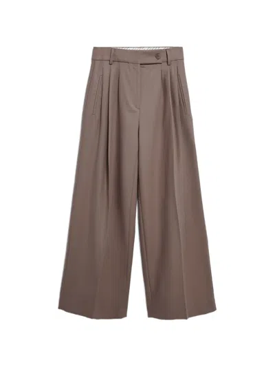 Armedangels Kaayua Pleated Trousers In Brown