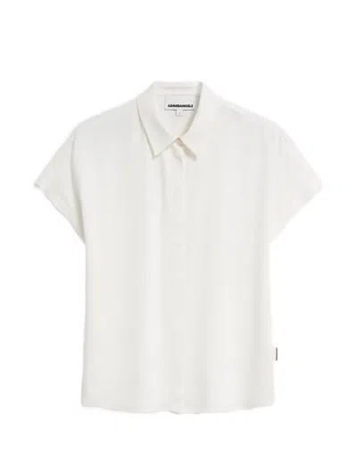Armedangels Larisaana Short-sleeve Blouse In White