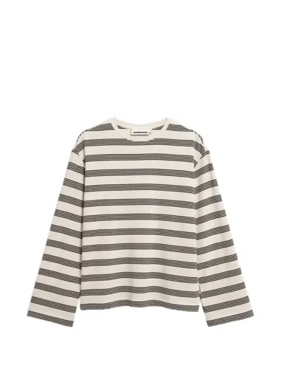 Armedangels Marynaa Striped Long-sleeve T-shirt In White