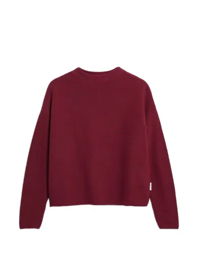 Armedangels Merinaa Links Sweater In Burgundy