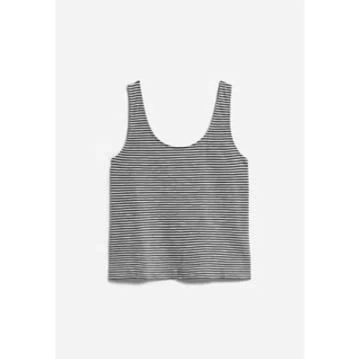 Armedangels Minaami Lita Black Oatmilk Relaxed Tank Top