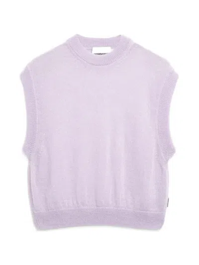 Armedangels Mohair-blend Knitted Vest In Purple