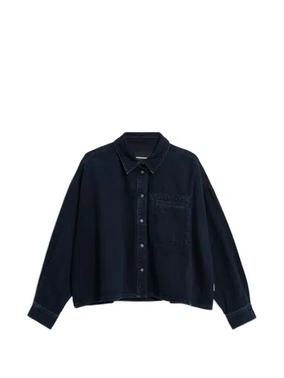 Armedangels Nalaani Button-down Blouse In Blue
