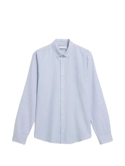Armedangels Quassa Striped Long-sleeve Shirt In Blue