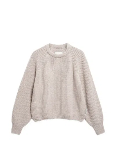 Armedangels Rib-knit Raglan-sleeve Sweater In Neutral