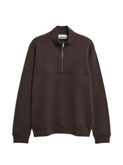 Armedangels Waarlo Fleece Sweater In Brown