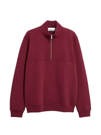 Armedangels Waarlo Fleece Sweater In Burgundy