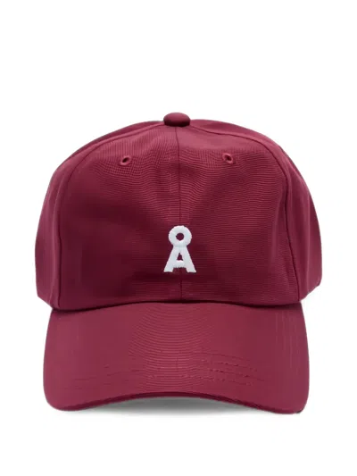 Armedangels Yenaas Logo-embroidered Hat In Red