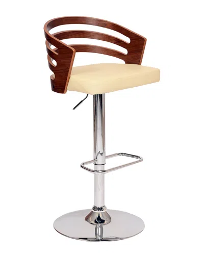 Armen Living Adele Swivel Barstool In Brown